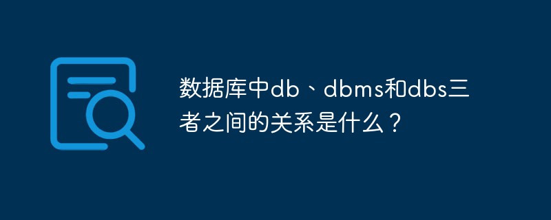 数据库中db、dbms和dbs三者之间的关系是什么？_编程技术_亿码酷站插图