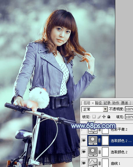Photoshop打造时尚的韩系青灰色美女图片_亿码酷站___亿码酷站平面设计教程插图12