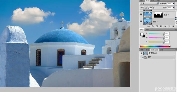PS合成漂亮的希腊古堡美女场景_亿码酷站___亿码酷站平面设计教程插图3