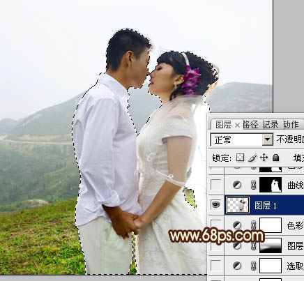 Photoshop给山景婚片增加漂亮的霞光色_亿码酷站___亿码酷站平面设计教程插图2