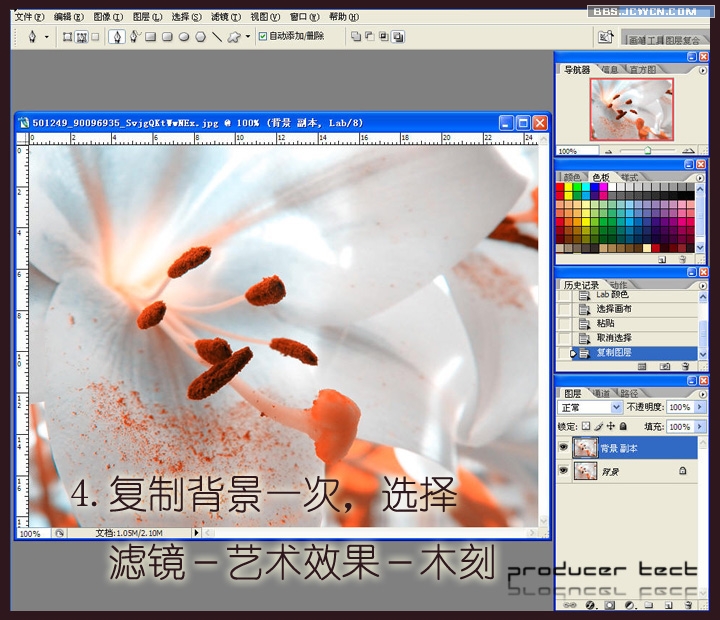 Photoshop处理素雅水粉花卉特效_亿码酷站___亿码酷站平面设计教程插图5