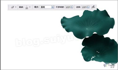 Photoshop鼠绘精美荷花教程_亿码酷站___亿码酷站平面设计教程插图15