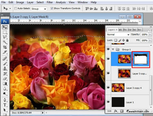 PS制作喷溅的玫瑰花效果_亿码酷站___亿码酷站平面设计教程插图4