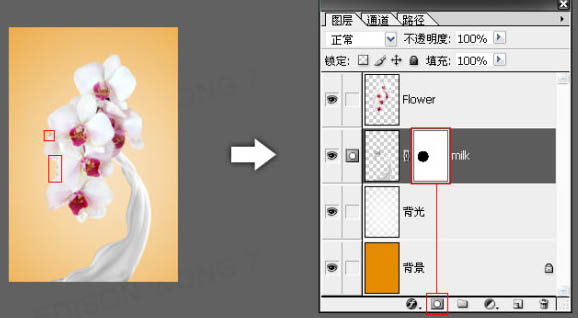 Photoshop合成动感的牛奶花朵_亿码酷站___亿码酷站平面设计教程插图10