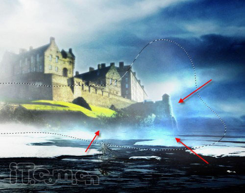 Photoshop打造一座神秘的海上城堡_亿码酷站___亿码酷站平面设计教程插图15