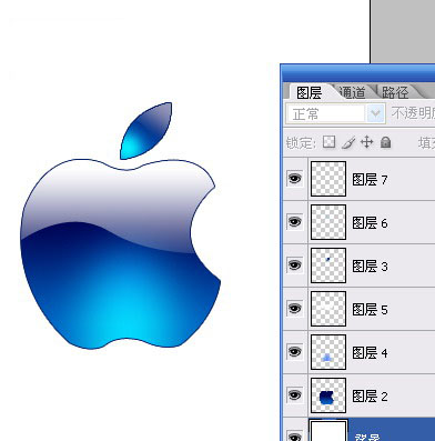 Photoshop绘制一个水晶苹果的标志_亿码酷站___亿码酷站平面设计教程插图11