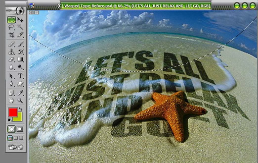 Photoshop文字特效之沙滩投影字_亿码酷站___亿码酷站平面设计教程插图7
