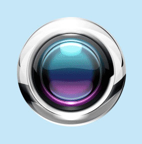 Photoshop制作彩色的不锈钢金属按钮_亿码酷站___亿码酷站平面设计教程插图