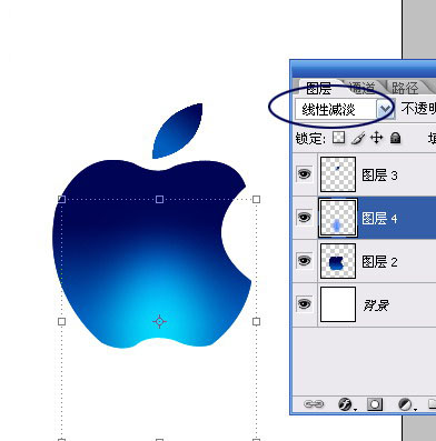 Photoshop绘制一个水晶苹果的标志_亿码酷站___亿码酷站平面设计教程插图5