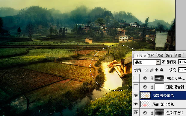 Photoshop把田园风景转为唯美的油画效果_亿码酷站___亿码酷站平面设计教程插图15