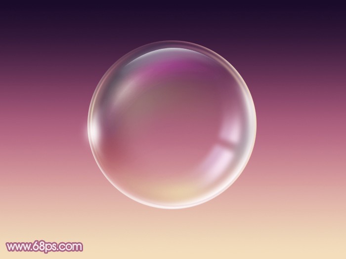 Photoshop制作漂亮的紫色气泡_亿码酷站___亿码酷站平面设计教程插图