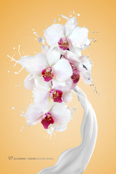 Photoshop合成动感的牛奶花朵_亿码酷站___亿码酷站平面设计教程插图