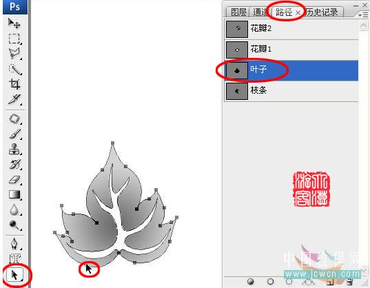 PS鼠绘牡丹花_亿码酷站___亿码酷站平面设计教程插图16