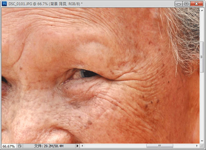 利用PS修复画笔快速减少老年人脸部的皱纹_亿码酷站___亿码酷站平面设计教程插图6