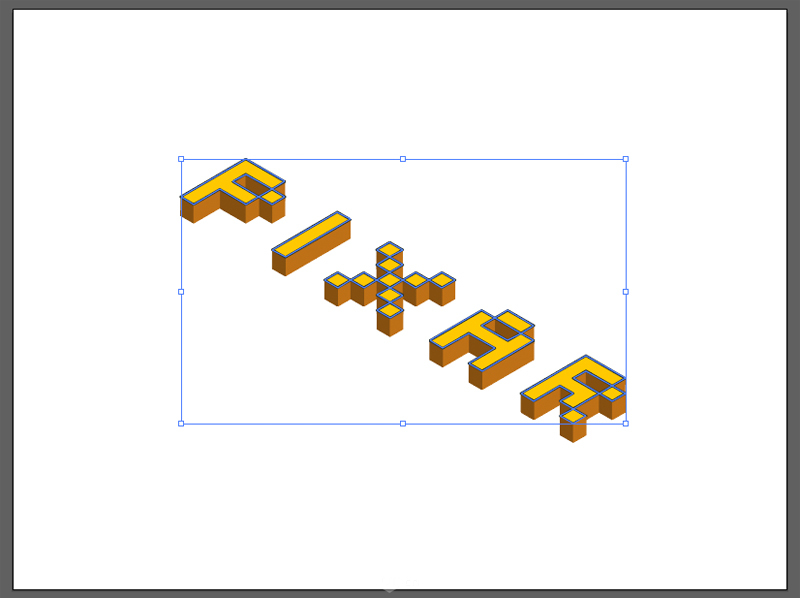 AI制作3D立体文字效果_亿码酷站___亿码酷站ai教程插图9