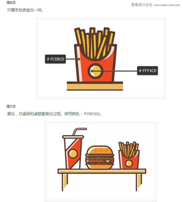 Illustrator绘制扁平化风格的快餐图标_亿码酷站___亿码酷站ai教程插图13