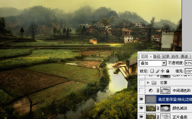 Photoshop把田园风景转为唯美的油画效果_亿码酷站___亿码酷站平面设计教程插图8