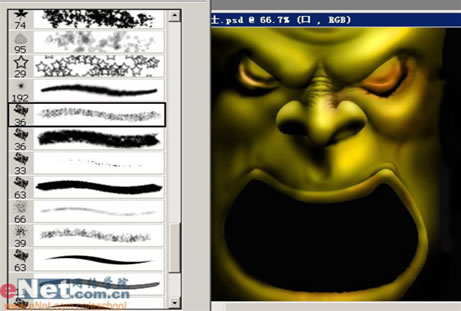 Photoshop鼠绘教程:魔兽兽族战士_亿码酷站___亿码酷站平面设计教程插图10