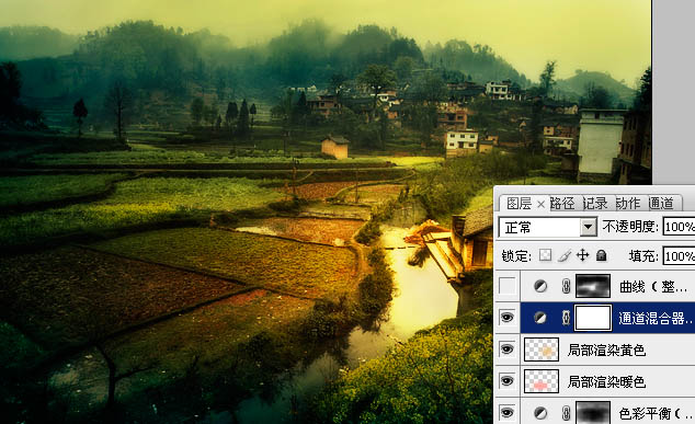 Photoshop把田园风景转为唯美的油画效果_亿码酷站___亿码酷站平面设计教程插图17