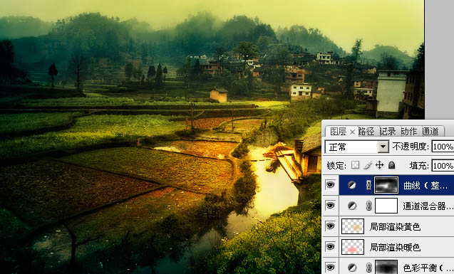 Photoshop把田园风景转为唯美的油画效果_亿码酷站___亿码酷站平面设计教程插图19