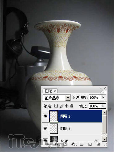 Photoshop为陶瓷花瓶添加精美的图案_亿码酷站___亿码酷站平面设计教程插图13
