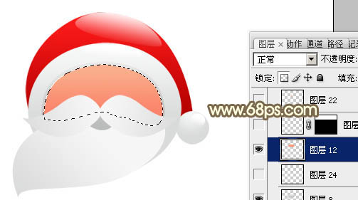Photoshop制作可爱的红色卡通圣诞老人_亿码酷站___亿码酷站平面设计教程插图6