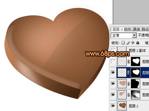 Photoshop制作光滑的巧克力立体心形_亿码酷站___亿码酷站平面设计教程插图16