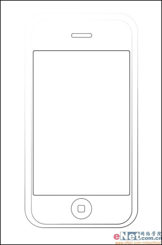 PS绘制苹果iPhone_亿码酷站___亿码酷站平面设计教程插图4