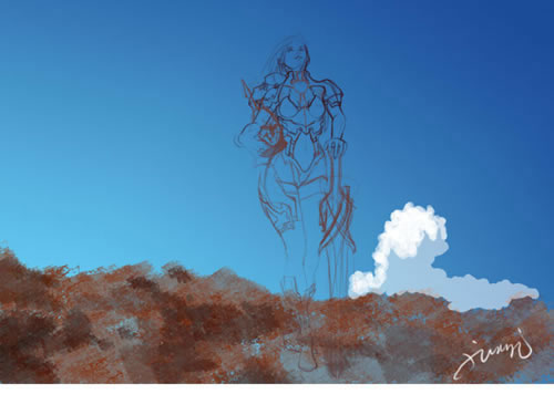 Photoshop 绘制“重剑士”_亿码酷站___亿码酷站平面设计教程插图3