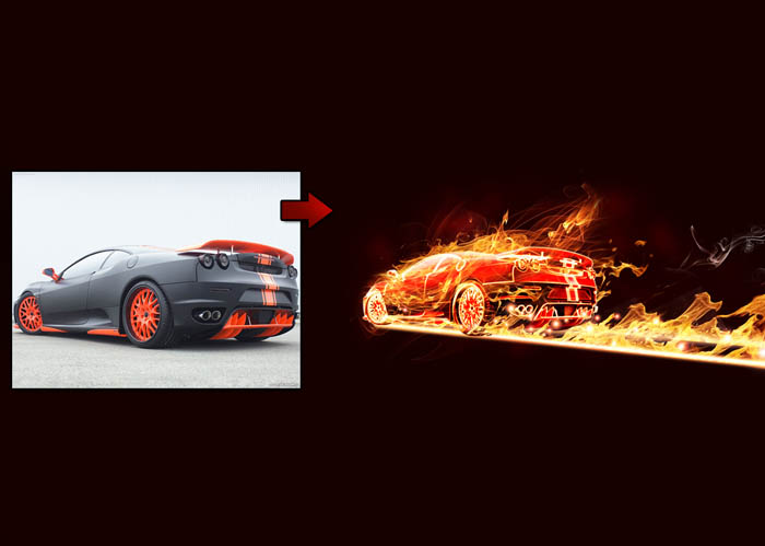 Photoshop打造超酷的火焰汽车_亿码酷站___亿码酷站平面设计教程插图2