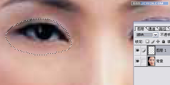 用Photoshop给MM做双眼皮手术_亿码酷站___亿码酷站平面设计教程插图7