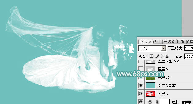 利用通道及抽出滤镜抠出飘逸的半透明婚纱_亿码酷站___亿码酷站平面设计教程插图11