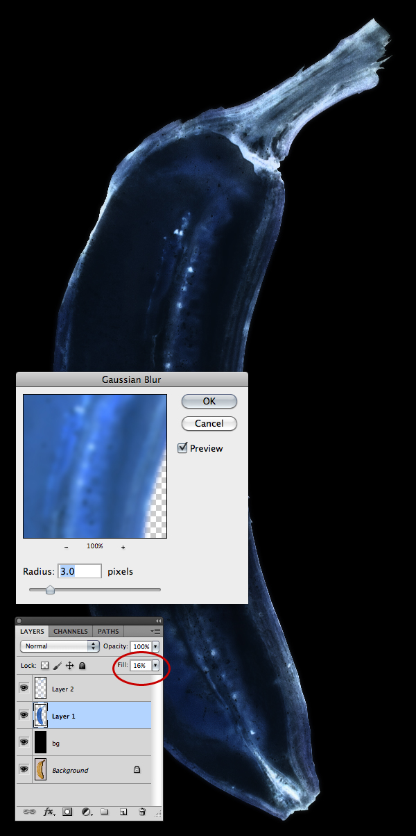 photoshop绘制一个模拟X射线香蕉图像_亿码酷站___亿码酷站平面设计教程插图4