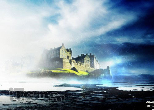 Photoshop打造一座神秘的海上城堡_亿码酷站___亿码酷站平面设计教程插图17