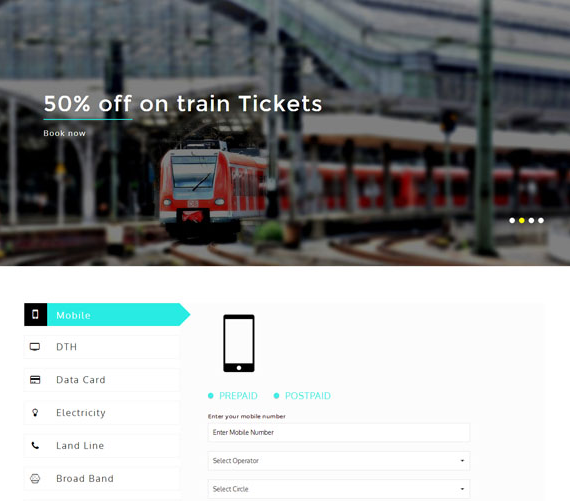 旅游火车票手机预订网站模板_html网站模板插图