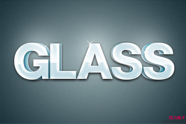Photoshop制作玻璃质感的立体字效果_亿码酷站___亿码酷站平面设计教程插图