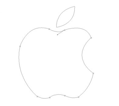 Photoshop绘制一个水晶苹果的标志_亿码酷站___亿码酷站平面设计教程插图1