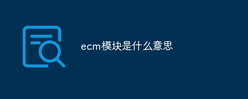 ecm模块是什么意思插图