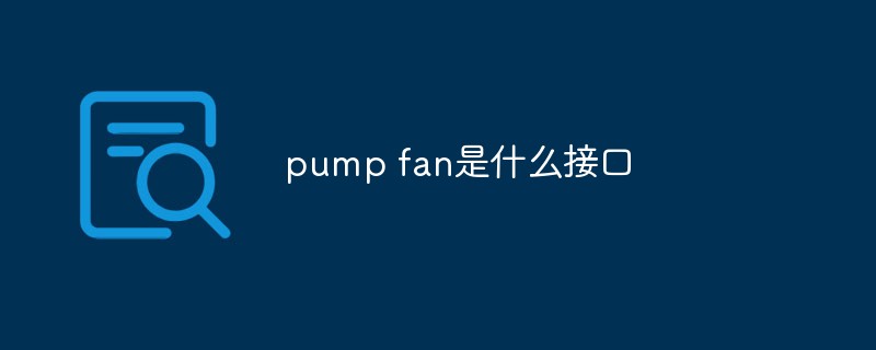 pump fan是什么接口插图