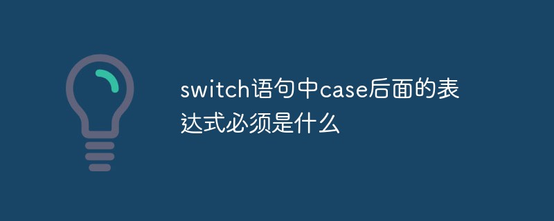 switch语句中case后面的表达式必须是什么插图