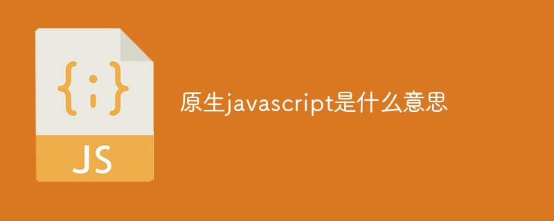 原生javascript是什么意思插图