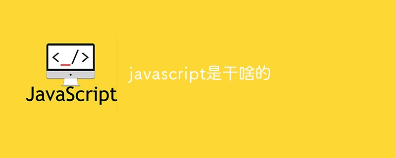 javascript是干啥的插图
