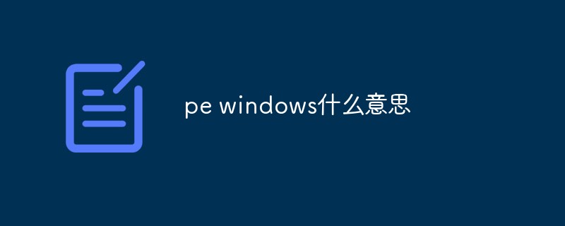 pe windows什么意思插图