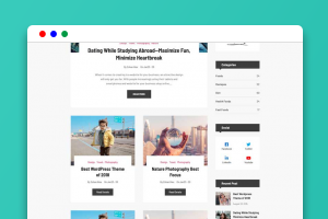 简单的个人图文博客HTML模板