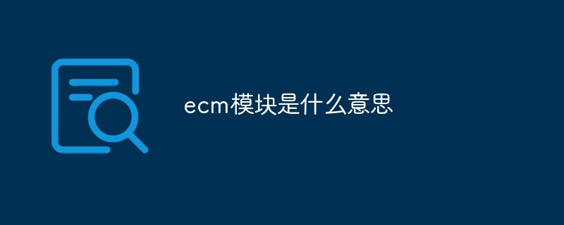 ecm模块是什么意思