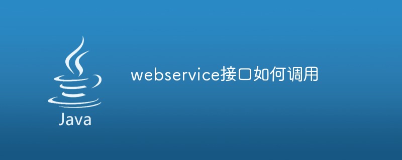 webservice接口如何调用
