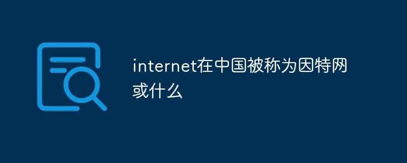 internet在中国被称为因特网或什么