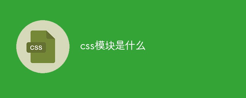 css模块是什么