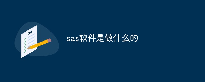 sas软件是做什么的
