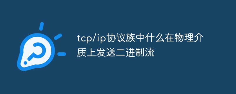 tcp/ip协议族中什么在物理介质上发送二进制流